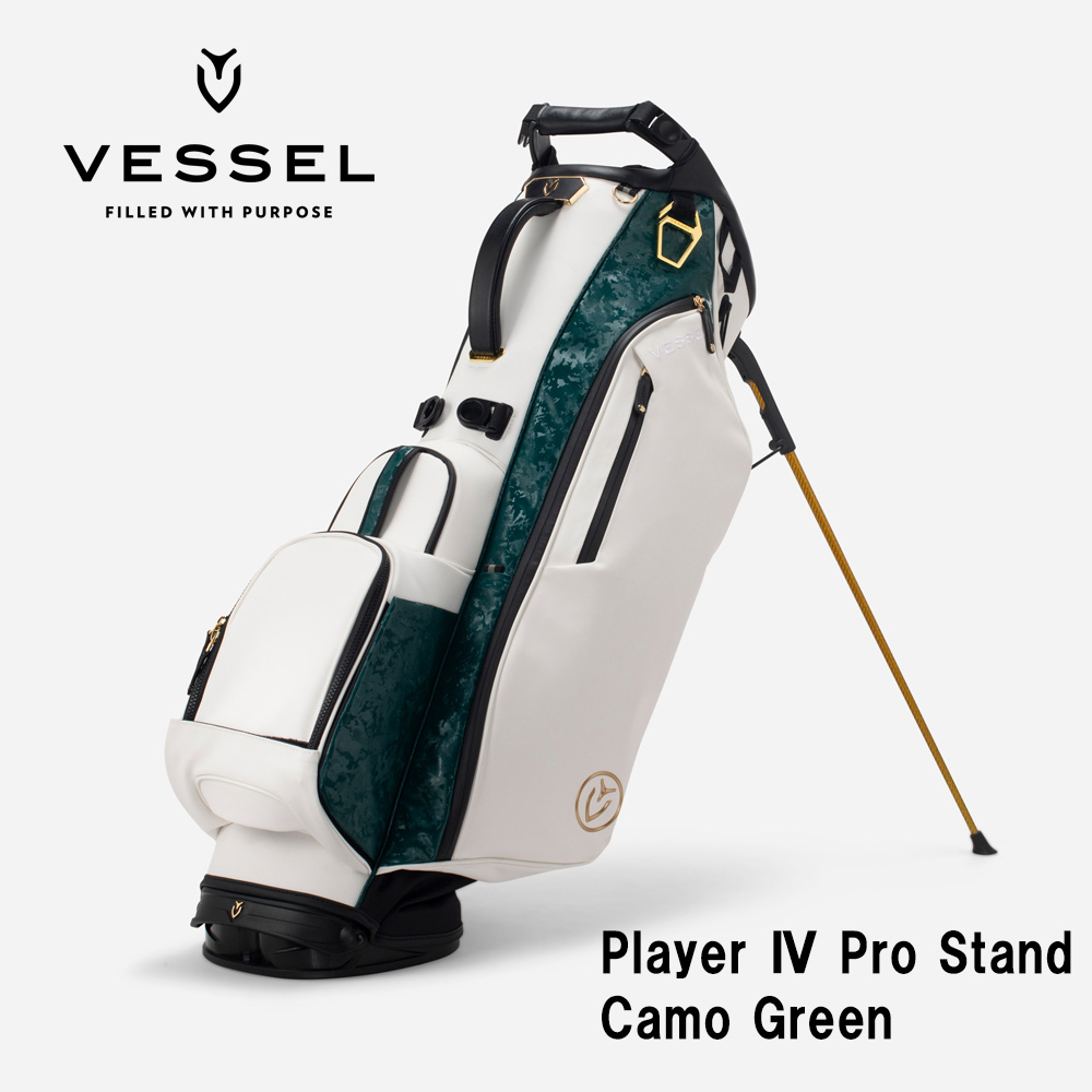VESSEL ベゼル Player 4.0 Pro Stand スタンドキャディバッグ 9.5型 6分割 Camo カモ（ストラップ：シングル）