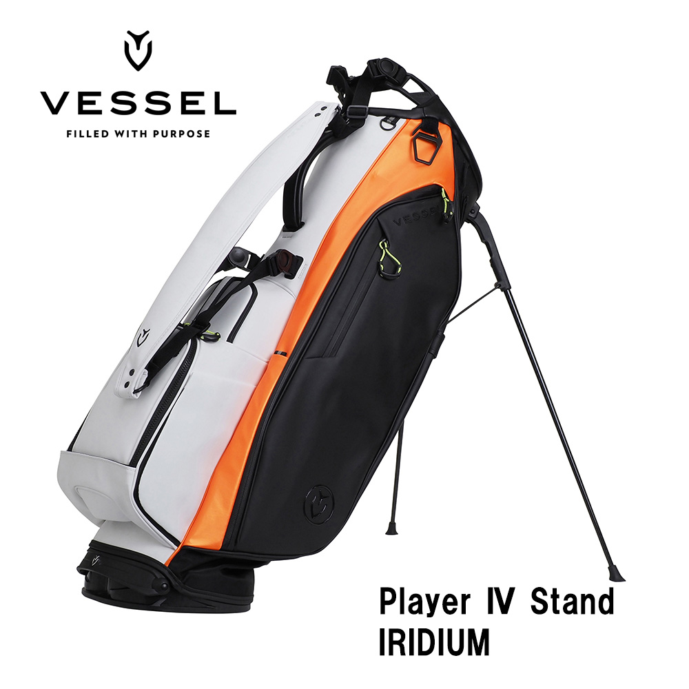 VESSEL ベゼル Player 4.0 Stand スタンドキャディバッグ 8.5型 6分割 Iridium イリジウム（ストラップ：シングル）