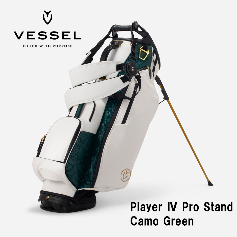 VESSEL ベゼル Player 4.0 Pro Stand スタンドキャディバッグ 9.5型 6分割 Camo カモ（ストラップ：ダブル）