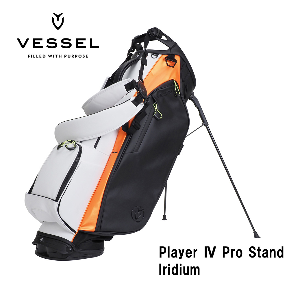 VESSEL ベゼル Player 4.0 Pro Stand スタンドキャディバッグ 9.5型 6分割 Iridium イリジウム（ストラップ：ダブル）
