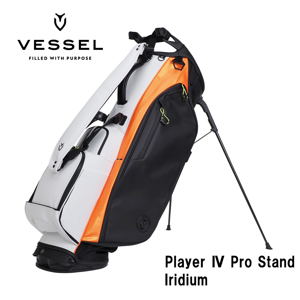 VESSEL ベゼル Player 4.0 Pro Stand スタンドキャディバッグ 9.5型 6分割 Iridium イリジウム（ストラップ：シングル）