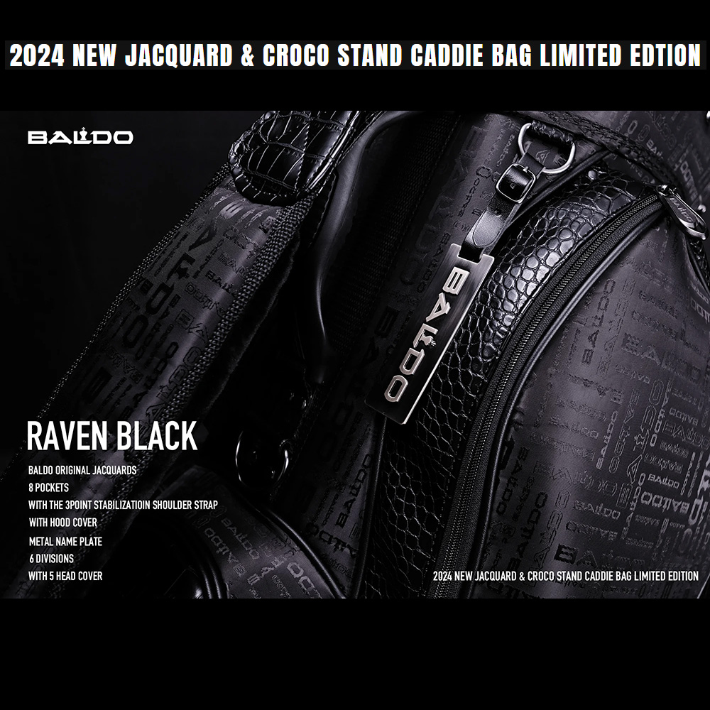 2024 NEW JACQUARD & CROCO STAND CADDIE BAG LIMITED EDTION スタンドキャディバッグ＆ヘッドカバーセット