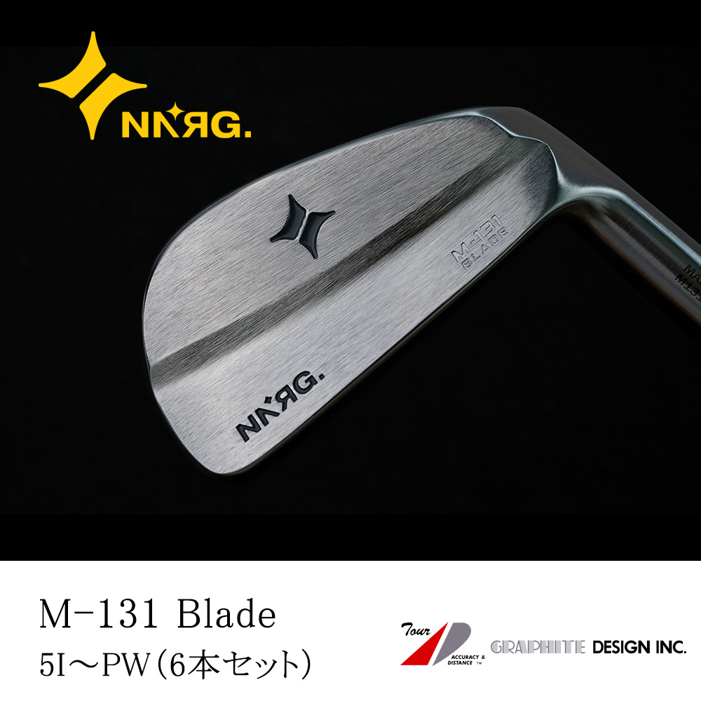 New Energy Golf ニューエナジーゴルフ M-131 Blade アイアン #5～PW（6本セット）《 シャフト：グラファイトデザイン 》