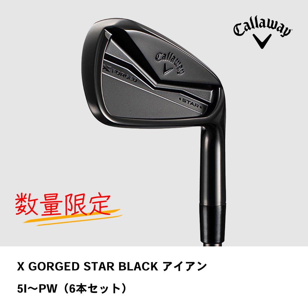 Callaway キャロウェイ X FORGED STAR BLACK アイアン #5～PW（6本セット） 数量限定