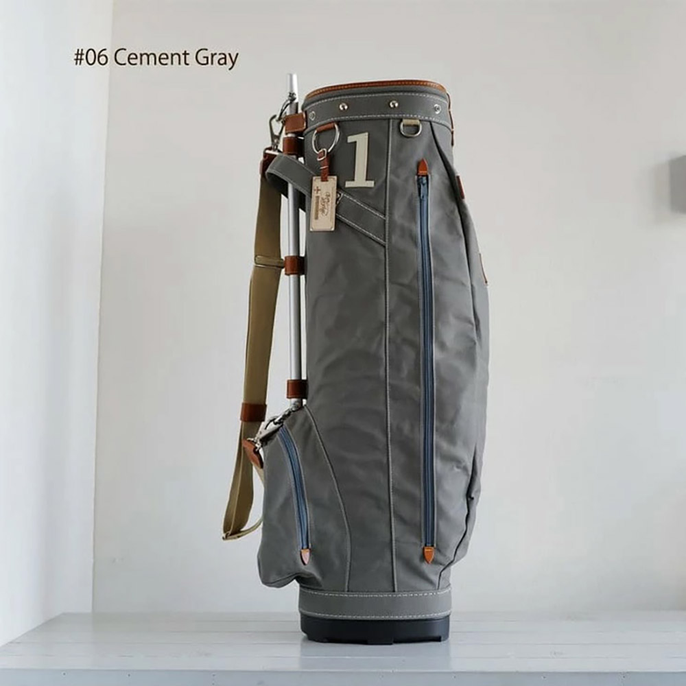 木の庄帆布／KinoshoTRANSIT／KHG22-CPB01W／Cement Gray(セメントグレー)／カートバッグ／パイプキャディバッグ／2021年秋冬モデル