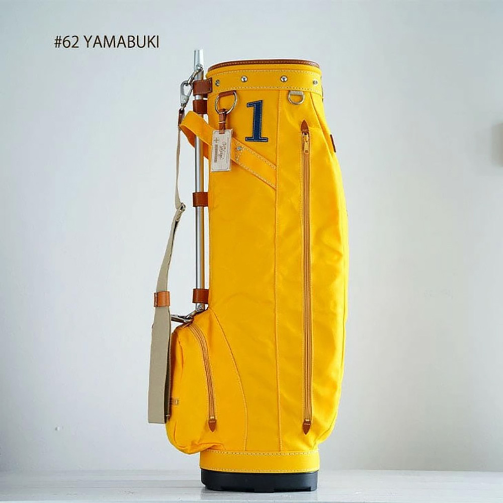 木の庄帆布 KHG22-CPB01W Yamabuki(ヤマブキイエロー) カートバッグ パイプキャディバッグ 2021年秋冬モデル KinoshoTRANSIT