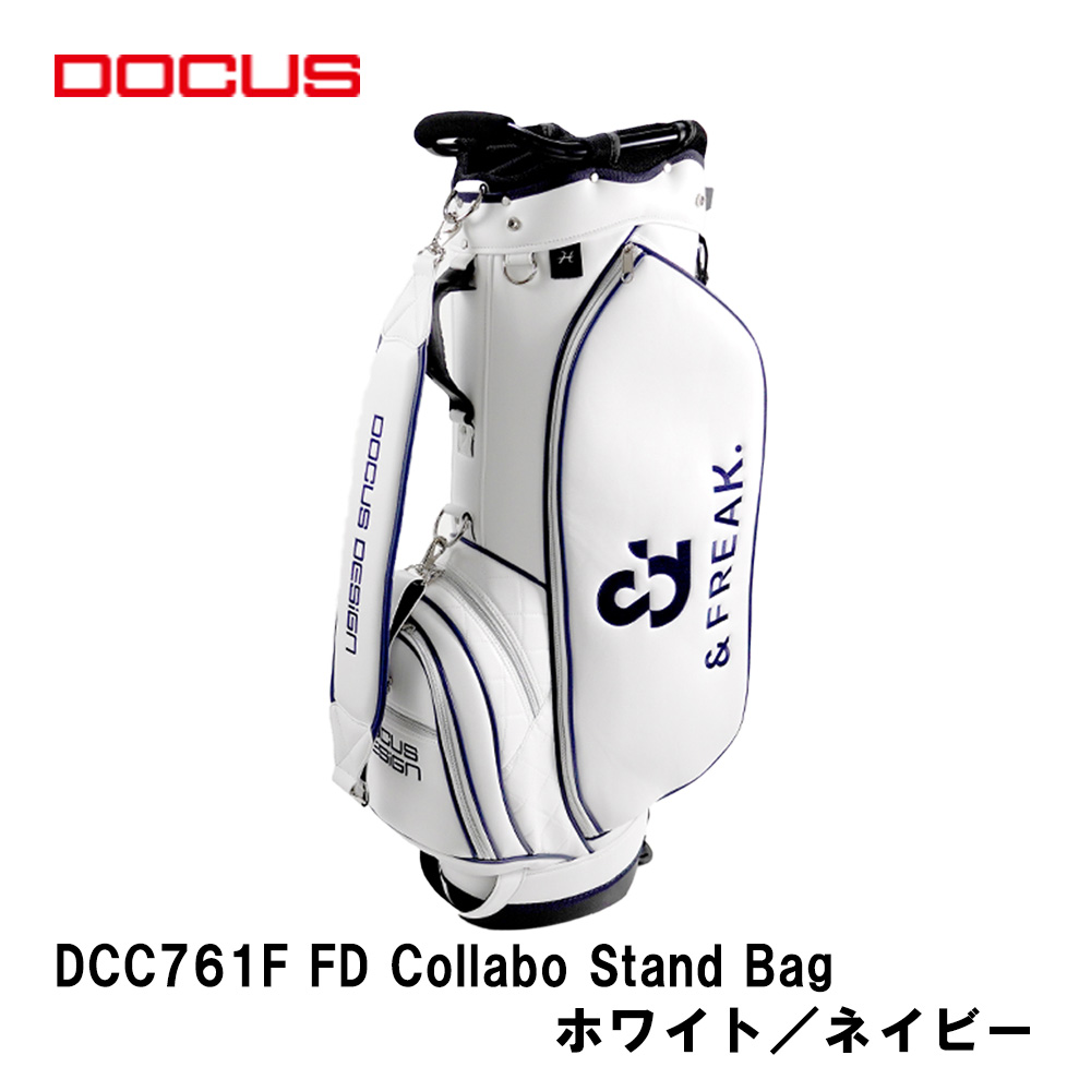 DOCUS（ドゥーカス） キャディバッグ DCC761F FD Collabo Stand Bag スタンドバッグ （ホワイト／ネイビー）