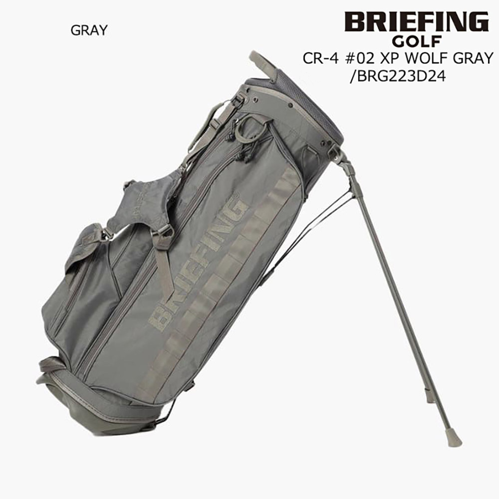 ブリーフィングゴルフ/BRIEFING/2022FW/BRG223D24/CR-4 #02 XP WOLF GRAY/ウルフグレースタンドキャディバッグ（GLAY）