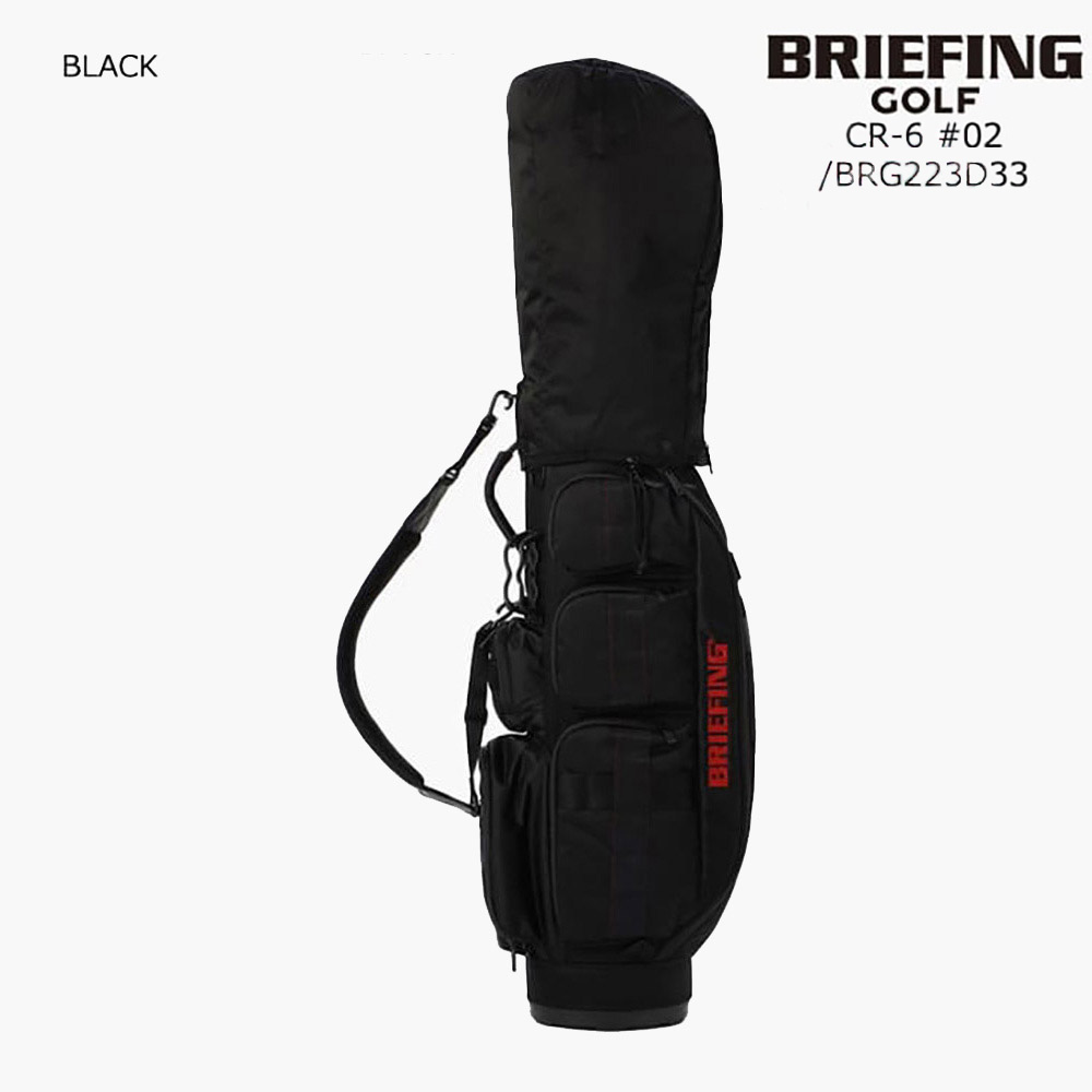 BRIEFING ブリーフィングゴルフ BRG223D33 CR-6 #02 ECO TWILL エコツイルキャディバッグ 2022FW（BLACK）