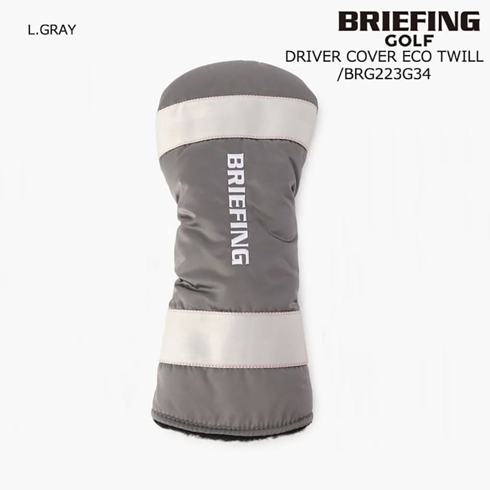 BRIEFING ブリーフィングゴルフ BRG223G34 22F_DRIVER COVER ECO TWILL ドライバーヘッドカバー 2022FW（L.GRAY）